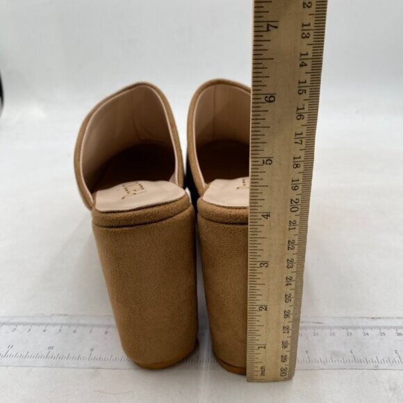 Women's Tan Suede Platform Sandals - Picture 5 of 8